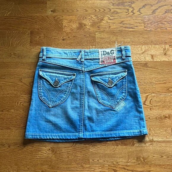 Dolce & Gabbana Dresses & Skirts - Dolce & Gabbana Women's Blue Denim Jean Skirt Vintage Mini